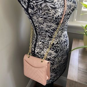 Tory Burch pale pink blush quilted crossbody bag